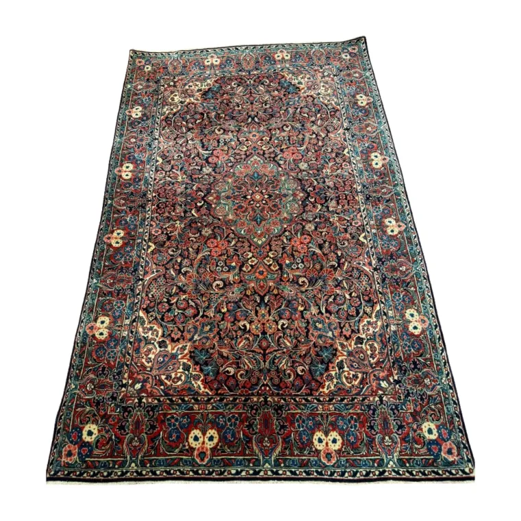 Tapis Keshan ancien (Gyassabad) – 216 x 126 cm – Raffinement persan et grande finesse