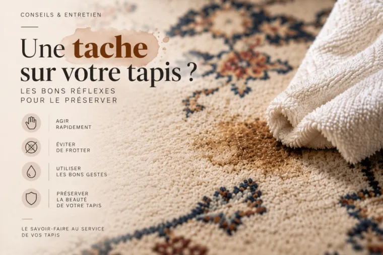 Tache sur un tapis : que faire pour l’enlever sans l’abîmer ?
