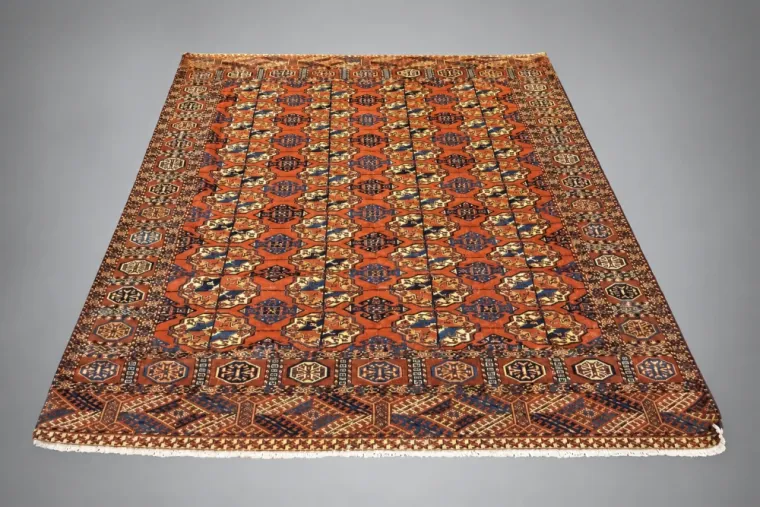 Tapis Boukhara russe ancien – 241 × 188 cm