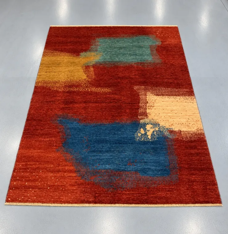 Tapis moderne et contemporain fait à la main – 198 × 148 cm