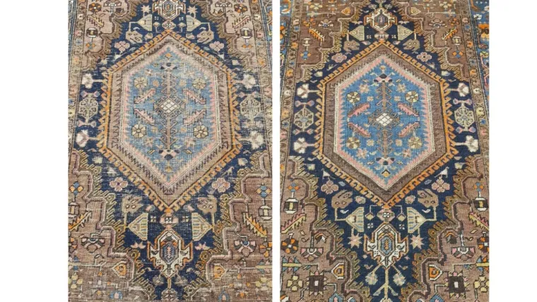 Lavage et Restauration d'un tapis fait à la main à Paris 6