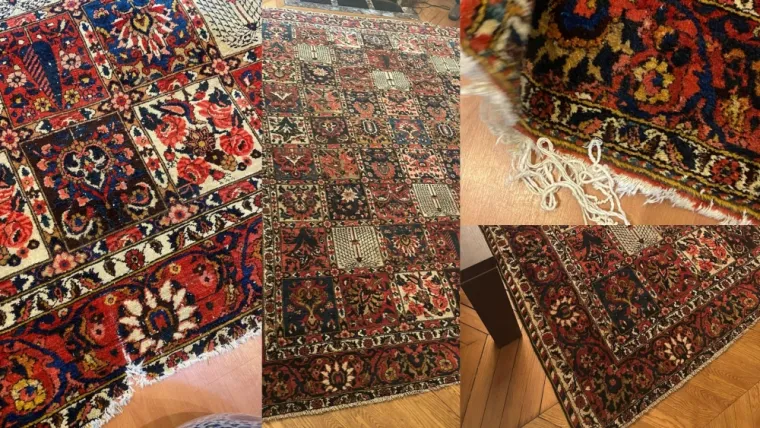 Restauration d’un tapis ancien Bakhtiar à Neuilly sur Seine