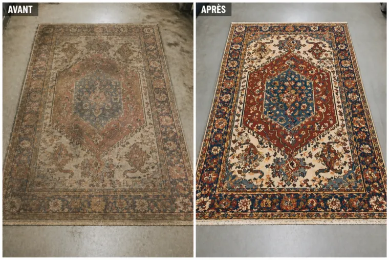 Nettoyage tapis d'orient à Paris : Notre dernière réalisation du mois à Paris 6ème