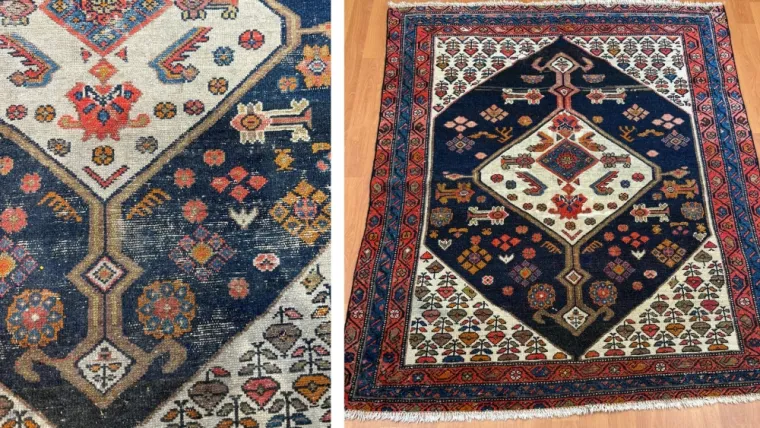 Réparation d’un tapis d’Iran (Hamadan) à Paris 9ᵉ : une restauration complète pour redonner vie à une pièce ancienne