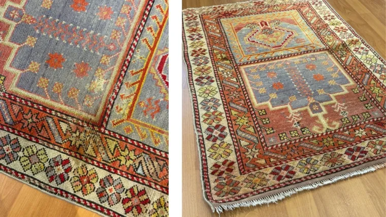 Restauration d’un tapis Hereke turc ancien à Saint-Maur-des-Fossés Restauration d’une zone fortement endommagée sur un tapis d’exception de plus de 100 ans À Saint-Maur-des-Fossés, Jofre Tapis a récemment pris en charge un remarquable tapis ancien Hereke de plus de 100 ans. Cette pièce d’exception présentait une zone particulièrement abîmée qui nécessitait une restauration minutieuse. Les tapis Hereke sont réputés pour la finesse de leur tissage et la richesse de leurs motifs. Sur une pièce ancienne de cett