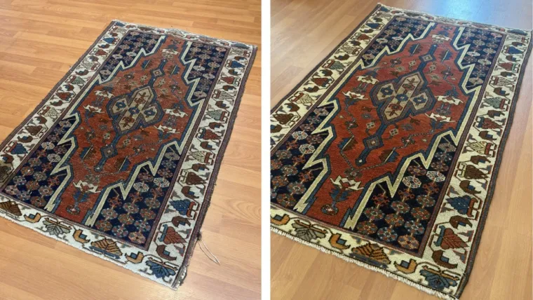Nettoyage et restauration d’un tapis ancien d’Anatolie à Vaucresson