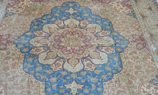 Tapis Ghom (Iran) – Soie ancienne – 297 x 193 cm