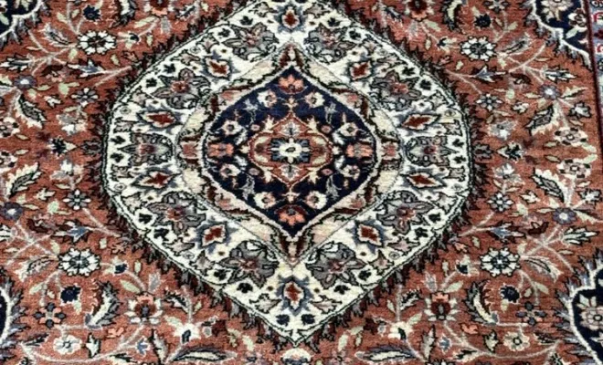 Tapis du Penjab – Inde – 148 x 93 cm – Motifs floraux raffinés