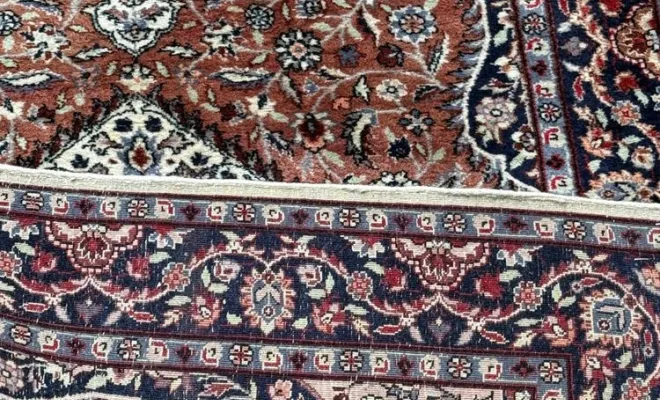 Tapis du Penjab – Inde – 148 x 93 cm – Motifs floraux raffinés