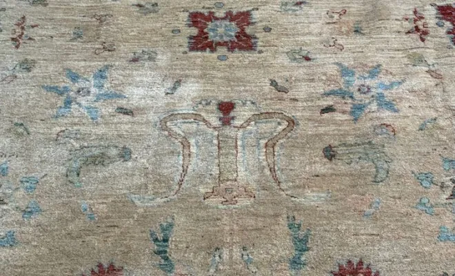 Tapis Shobi Ziegler – 286 x 184 cm – Élégance douce et motifs raffinés