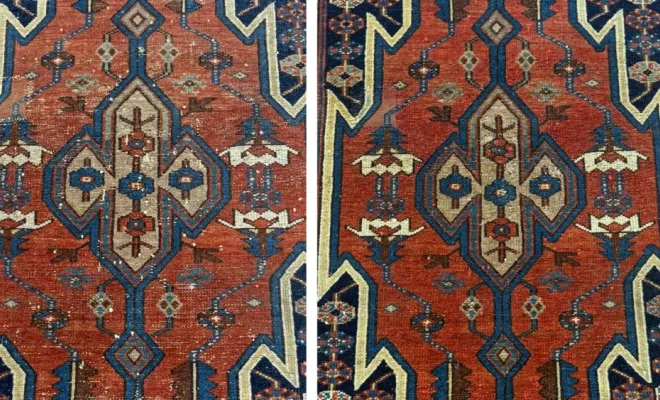 Nettoyage et restauration d’un tapis ancien d’Anatolie à Vaucresson