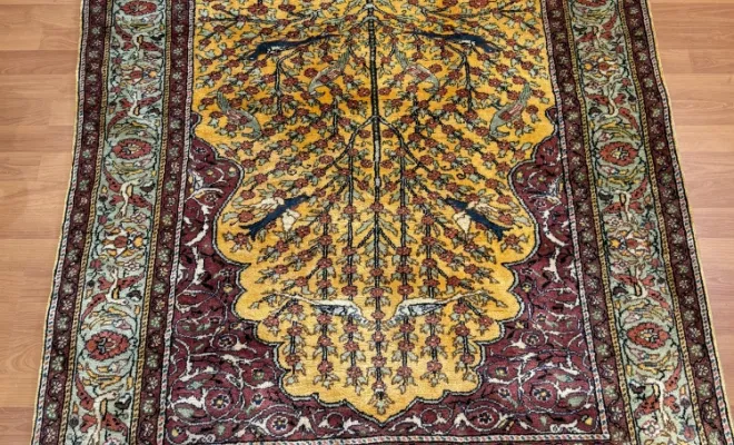 Tapis Kayseri de Turquie en laine & soie – 180 × 118 cm