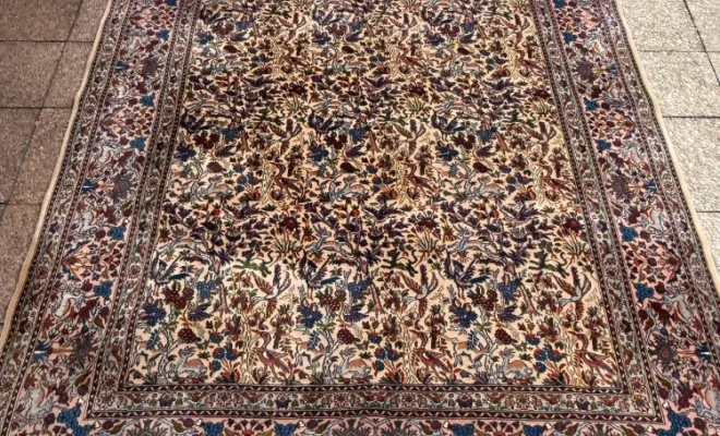 Tapis Yazd ancien d’Iran – 300 × 203 cm