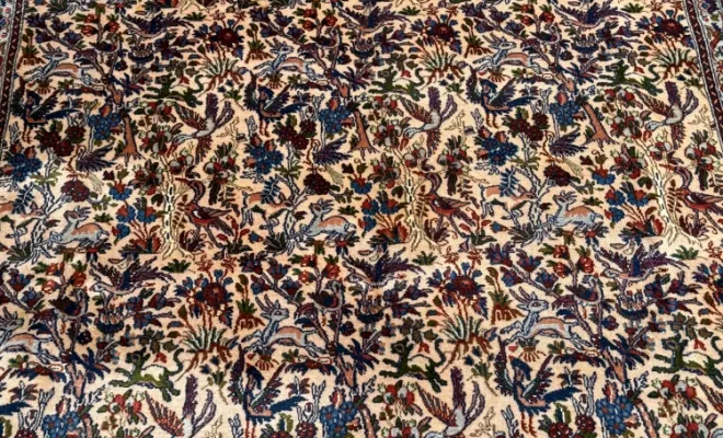Tapis Yazd ancien d’Iran – 300 × 203 cm