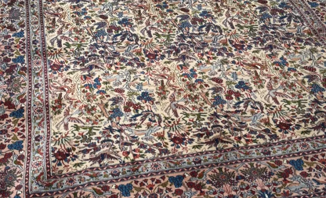 Tapis Yazd ancien d’Iran – 300 × 203 cm