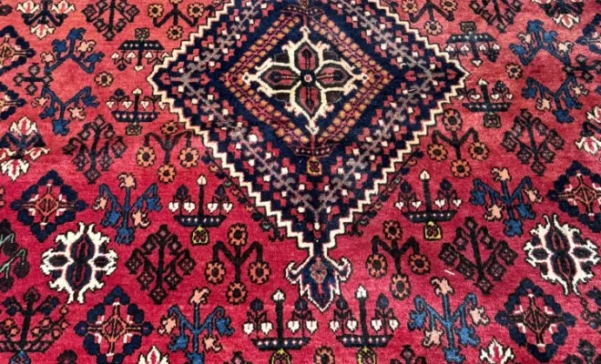 Tapis Meïmé ancien d’Iran – 335 × 238 cm