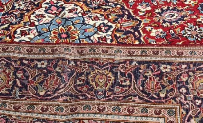 Tapis Kashan ancien d’Iran – 293 × 196 cm