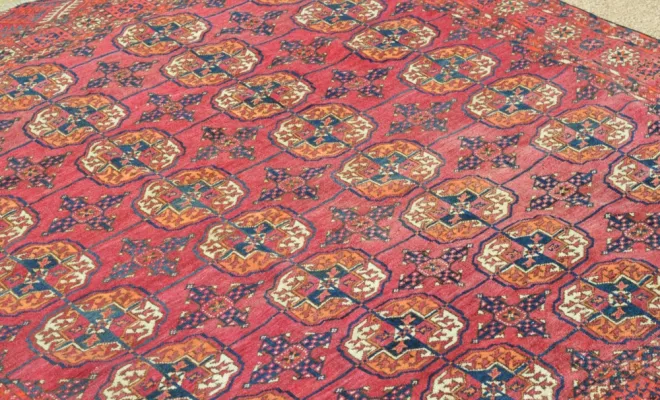 Tapis Boukhara russe – 186 × 170 cm – Taille spéciale