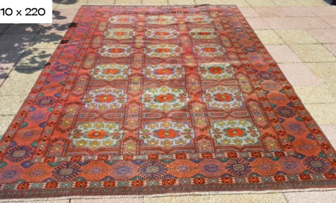 Tapis Turkmène du Turkménistan – 310 × 220 cm