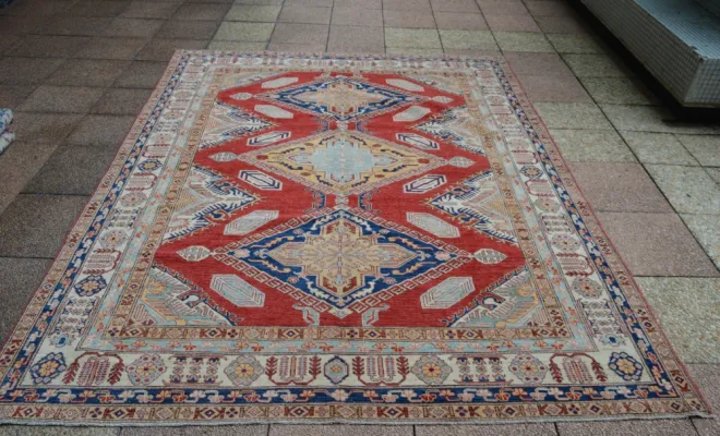 Tapis Kazak du Kazakhstan – 265 × 216 cm