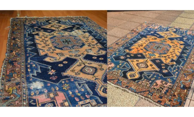 Nettoyage et restauration d’un tapis Hamadan iranien
