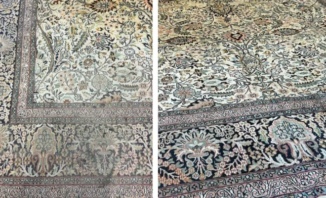 Nettoyage et rajout de laine sur un tapis Cachemire des Indes