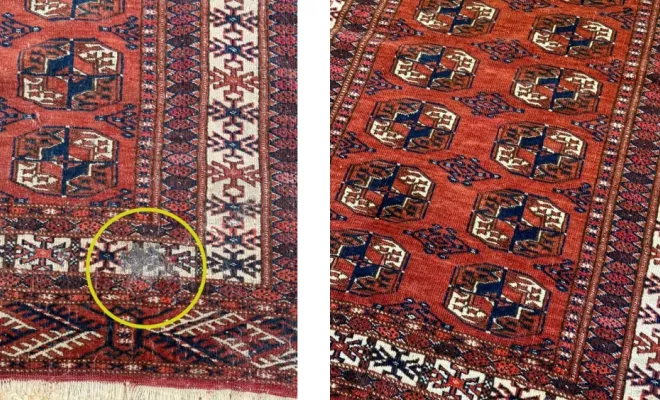 Nettoyage, réparation et traitement anti-mites d’un Boukhara russe ancien